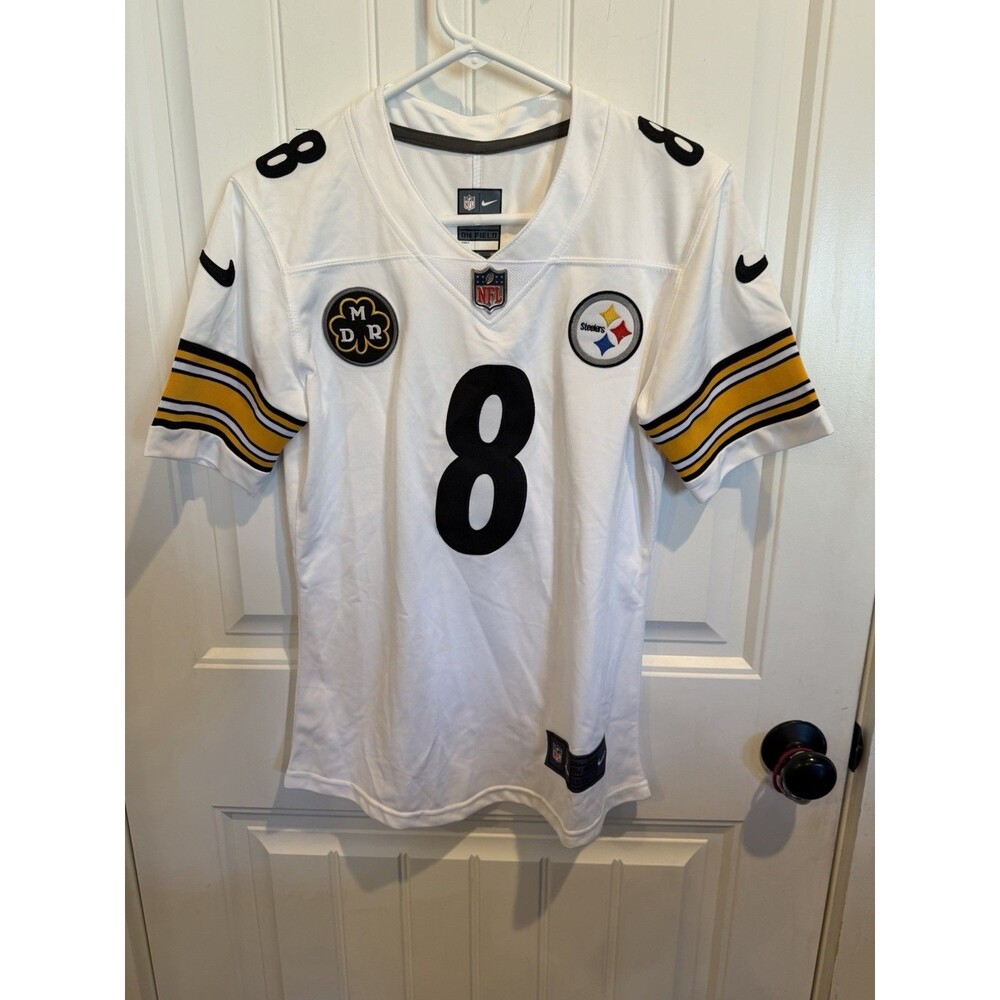 Nike, Pittsburgh Steelers, Kenny Pickett Jersey White Stitched Sewn S DMR PATCH